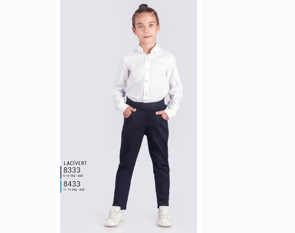 PANT 11-12-13-14-15Y 8433 OKUL KAŞKORSELİ PANTALON