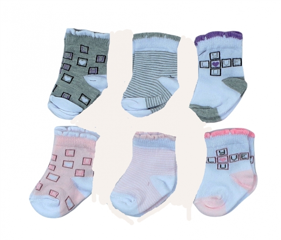 ÇORAP 380 3LÜ BEBE KIZ ÇORABI