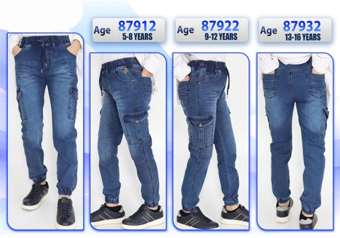 PANTOLON 9-10-11-12 YAŞ 87922 ERKEK SZG ERKEK KOT PANTOLON