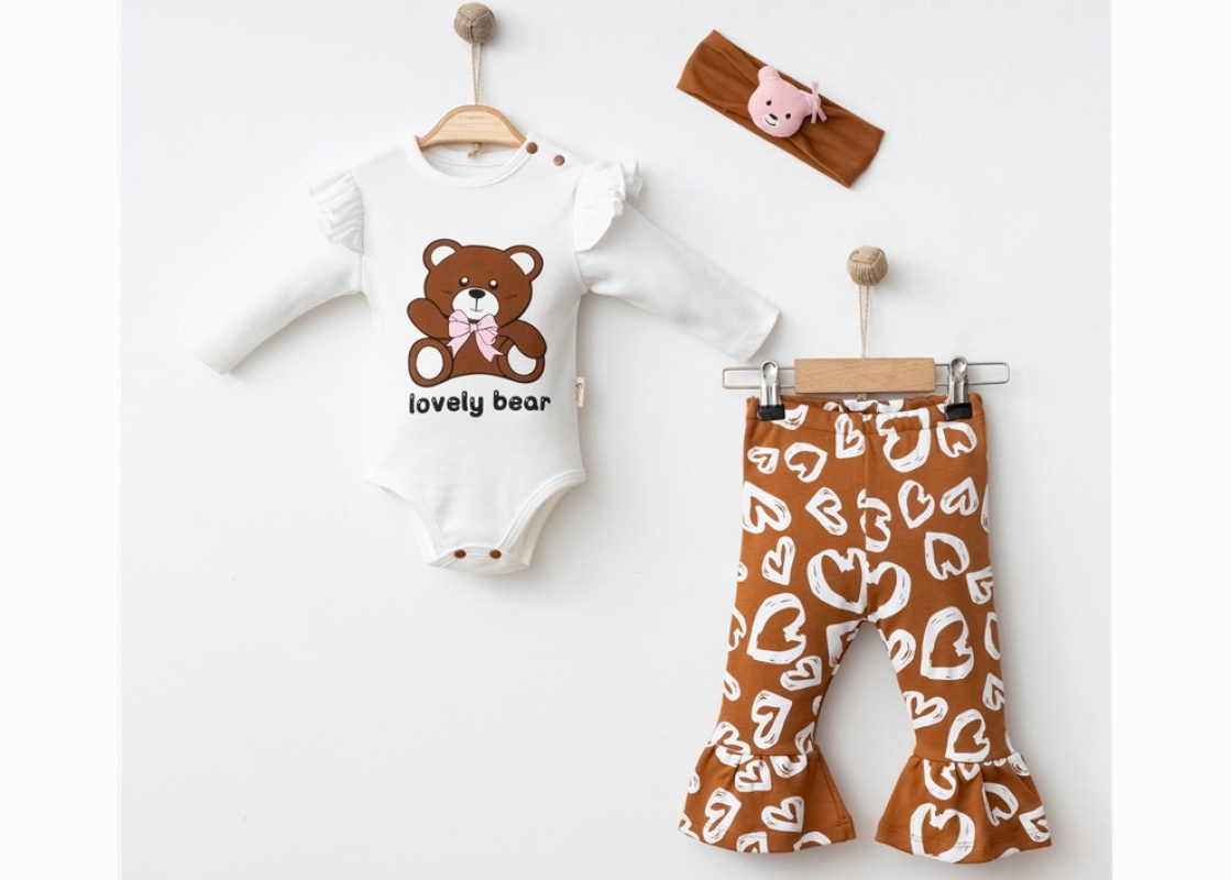 BEBE TK 3-6-9 AY 24111 KıZ OYUNCAK AYICIKLI 3 LÜ TAKIM