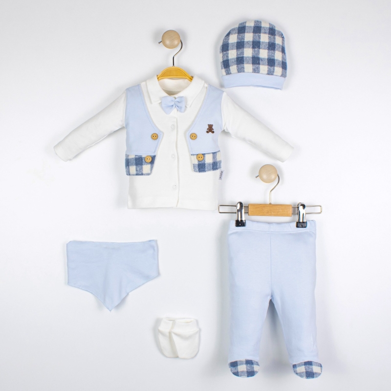 BEBE TK 1-1 AY 3672 KIZ BRODE YAKALI KIZ 5 Lİ SET
