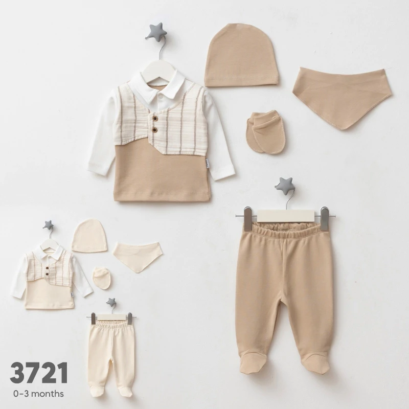 BEBE TK 1-1 AY 3721 ERKEK YELEKLİ 5 Lİ ZIBIN SET