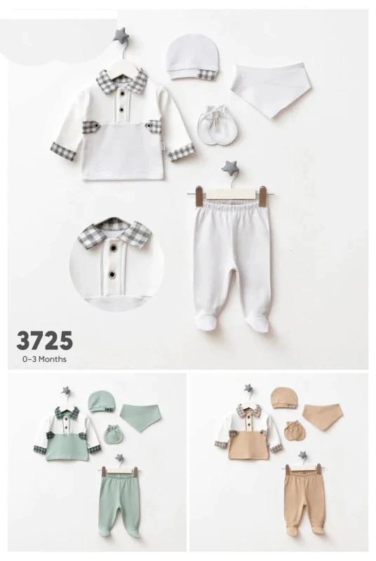 BEBE TK 1-1 AY 3725 ERKEK APOLETLİ KIL BİYELİ ERKEK 5 Lİ SET