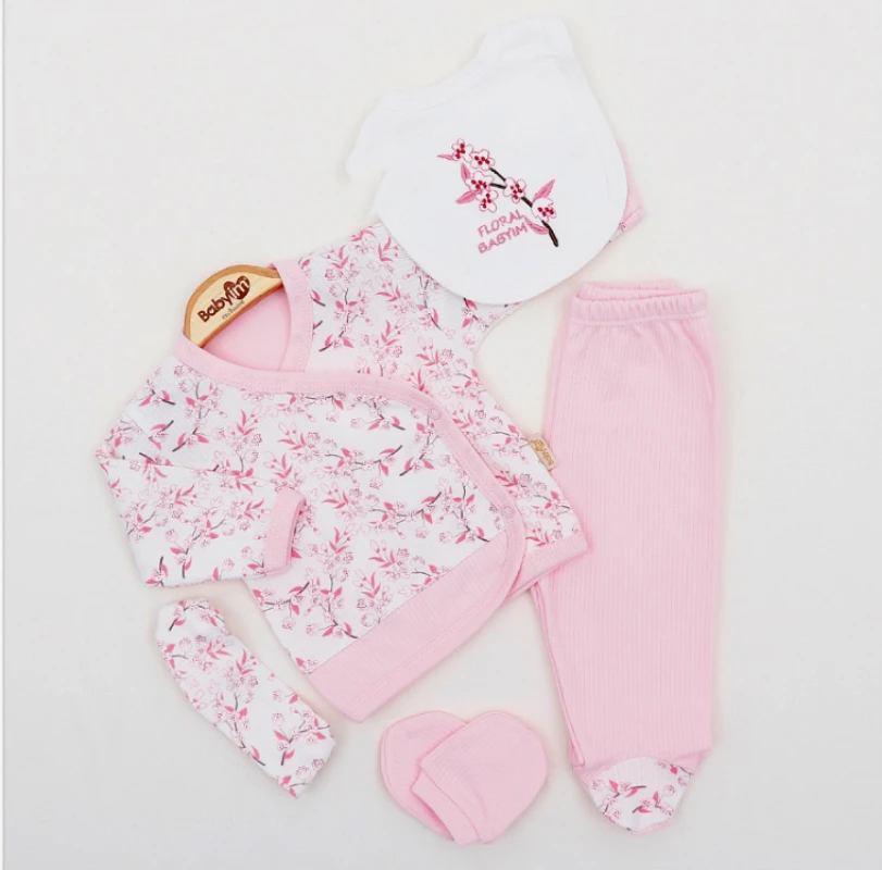 BEBE TK 3-3 AY 2336 KIZ ÇİÇEK DESENLİ 5,Lİ ZIBIN TAKIM