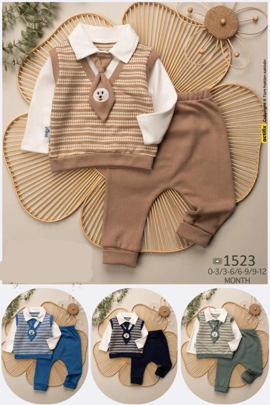 BEBE TK 3-6-9-12 AY 1523 ERKEK TRİKO DESEN SÜVETER