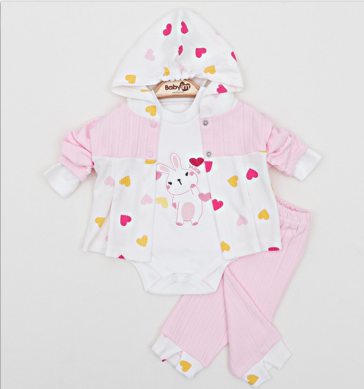 BEBE TK 3-6-9 AY 2260 3 LÜ KAPŞONLU TAKIM