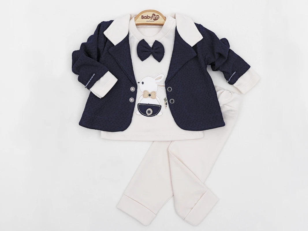 BEBE TK 3-6-9 AY 2319 ERKEK TAVŞAN NAKIŞLI 3,LÜ CEKET TKM