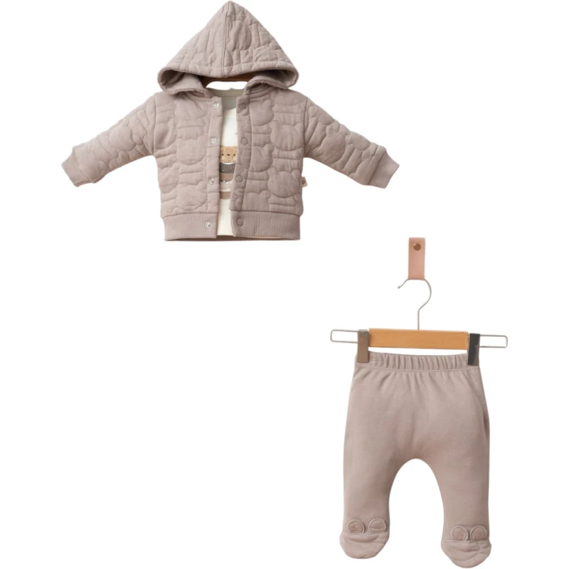 BEBE TK 3-6-9 AY 3140 KIZ CAKE KAPİTONE 3LÜ KIZ TAKIM