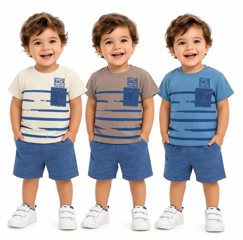 BEBE TK 6-12-18-24 AY 26781 ERKEK DONT LOOK BASKI 2,Lİ TAKIM