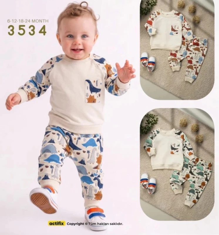 BEBE TK 6-12-18-24 AY 3534 ERKEK BEBE TAKIM