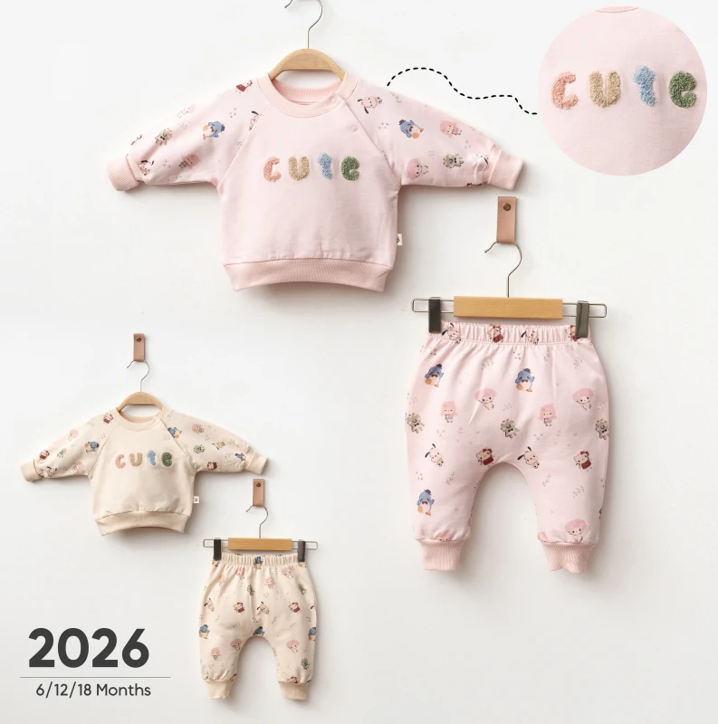 BEBE TK 6-12-18 AY 2026 KIZ CUTE KIZ 2Lİ TAKIM