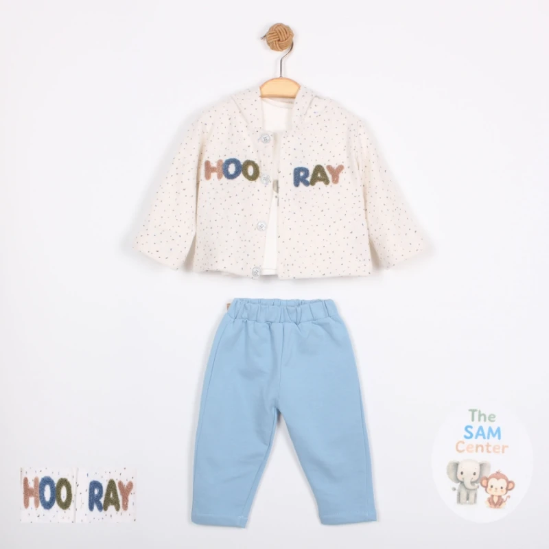 BEBE TK 6-9-12-18 AY 1618 ERKEK HOORAY NAKIŞLI TAKIM