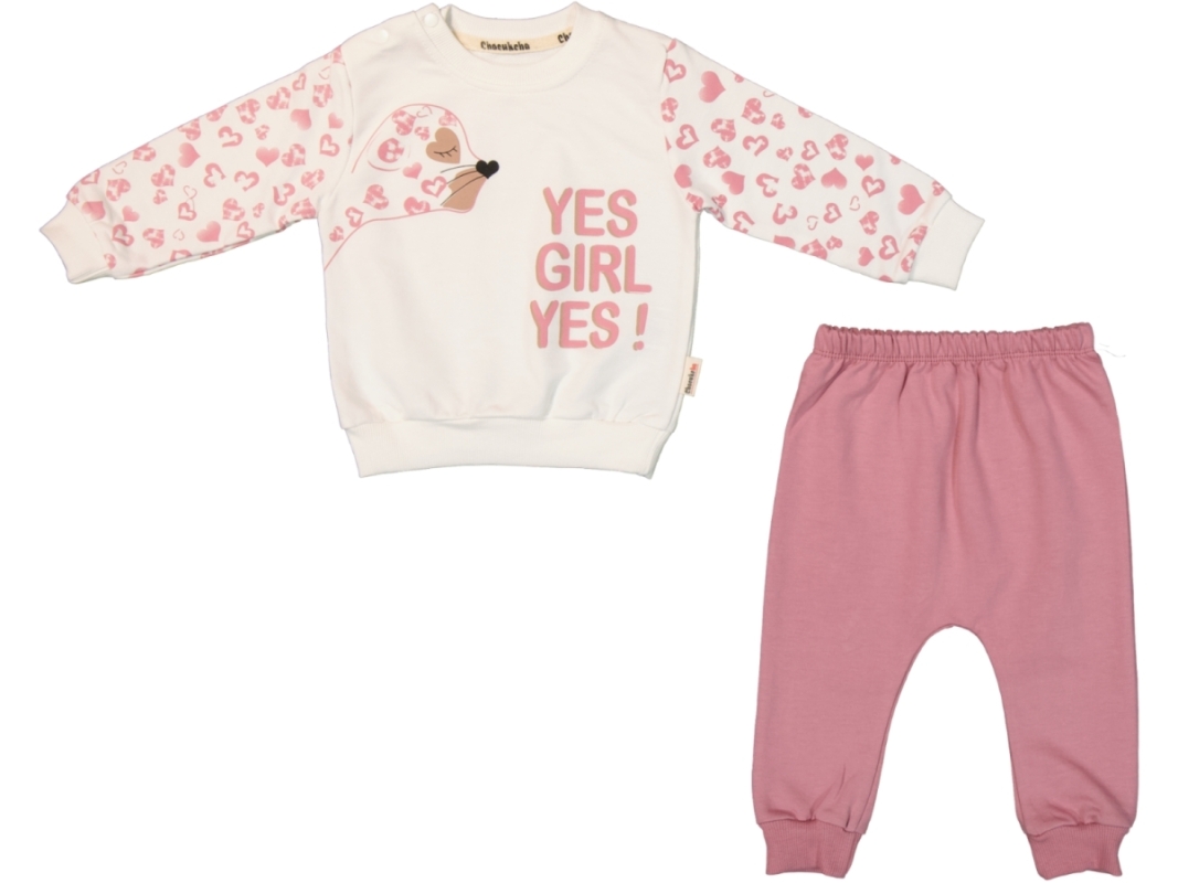 BEBE TK 6-9-12-18 AY 3074 KIZ LEOPAR DESEN 2 İP KIZ TAKIM