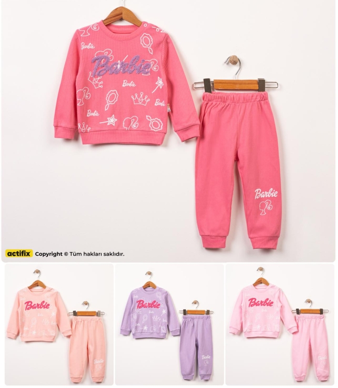 BEBE TK 6-9-12-18 AY 5949 KIZ BARBİE SÜZENE KIZ BEBEK TAKIM