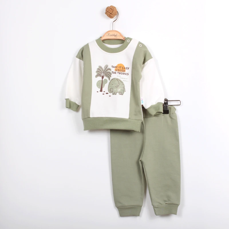 BEBE TK 6-9-12-18 AY 7032 ERKEK SAFARİ BASKILI TAKIM
