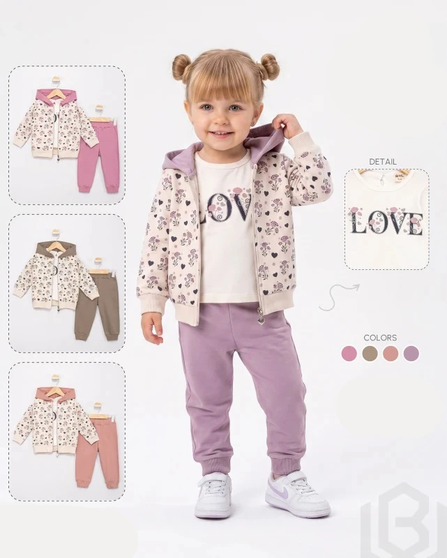 BEBE TK 9-12-18-24 AY 26761 KIZ BW 9-24 TAKIM