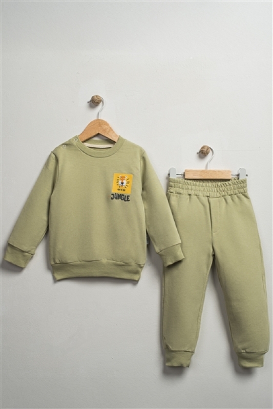 BEBE TK 9-12-18-24 AY 5008 ERKEK 9-24 AY JUNGLE ÖN-ARKA BASKILI TAKIM