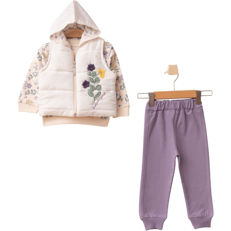 BEBE TK 9-12-18 AY 672 KIZ SÜZENE ÇİÇEKLİ MİCRO 3 LÜ TKM