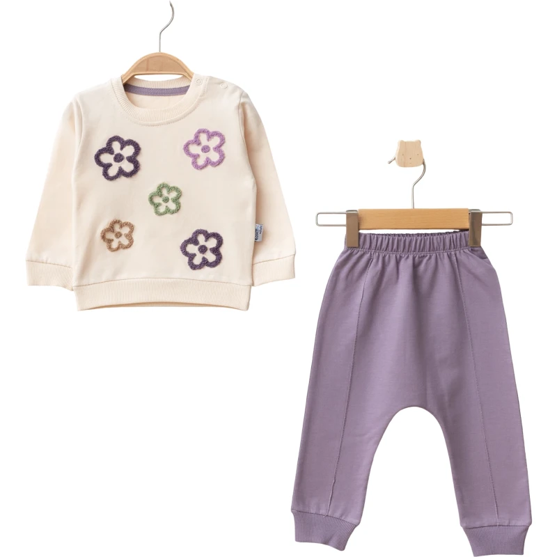BEBE TK 9-12-18 AY 764 KIZ SÜZENE ÇİÇEKLER KIZ 2Lİ TKM