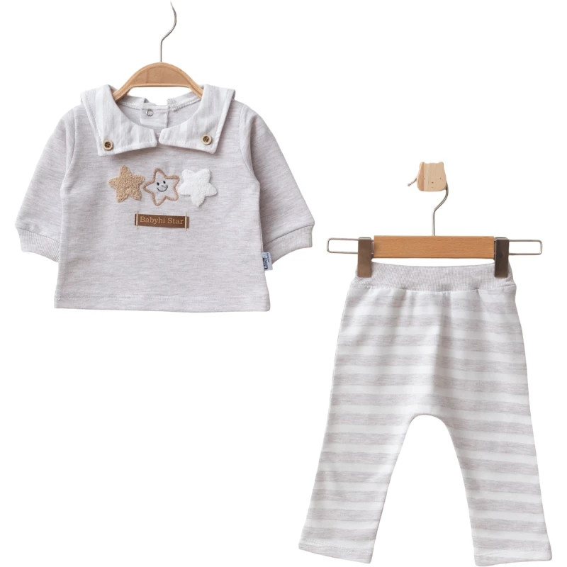 BEBE TK 9-12-18 AY 768 ERKEK YILDIZLI 2 Lİ TKM
