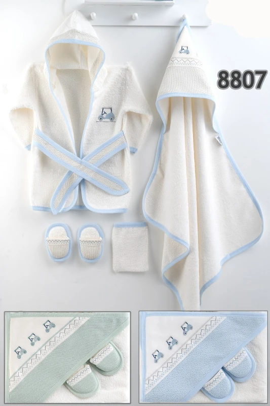 BORNOZ 1-12 AY 8807 ERKEK GOLF ARABA BORNOZ SET