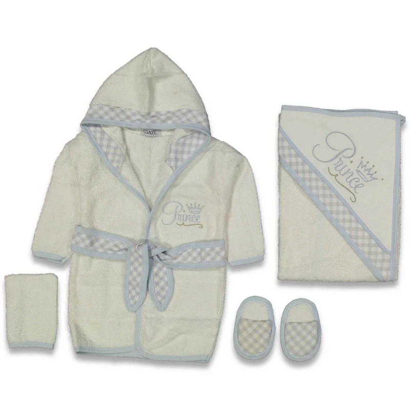 BORNOZ 1-12 AY 8809 ERKEK PRİNCE BORNOZ SET