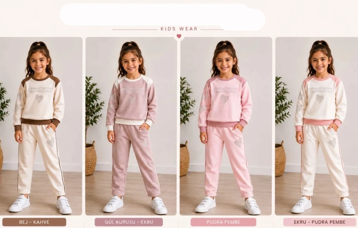 ÇOCUK TK 3-4-5-6 YAŞ 436 KIZ ÇOKLU KALP
