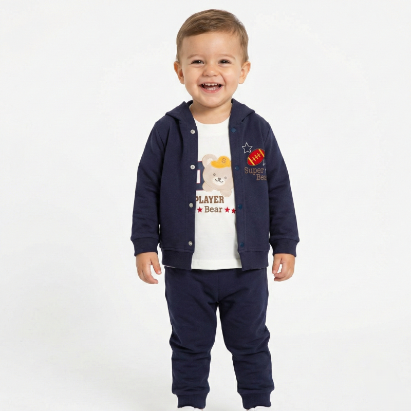 ÇOCUK TK 6-12-18-24 AY 3024 ERKEK SÜPER BEAR 3'LÜ TAKIM