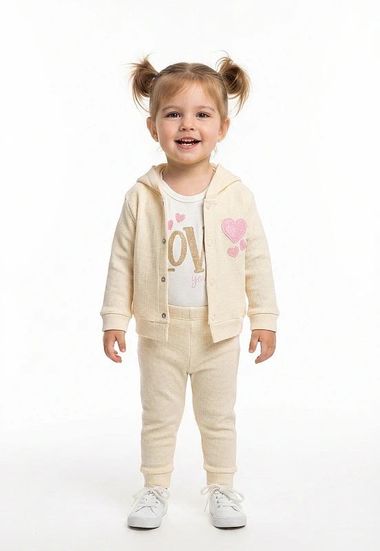 ÇOCUK TK 6-9-12-24 AY 3010 KIZ LOVE NAKIŞLI DÜZENE Kİ 3'LÜ TAKIM