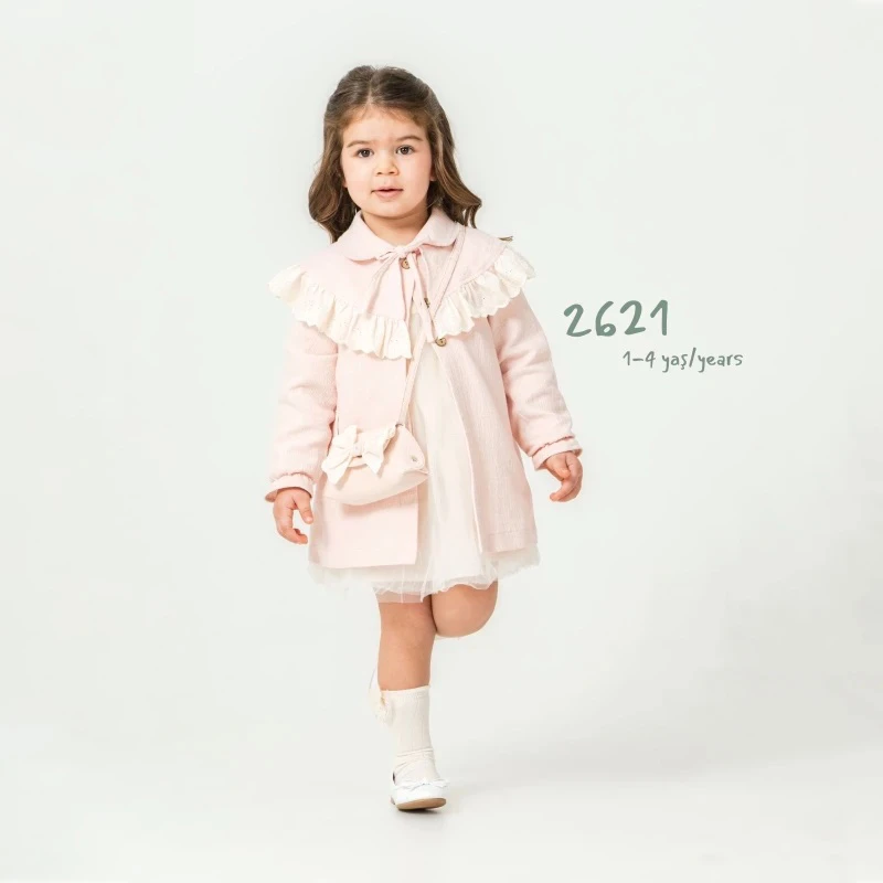 ELBİSE 1-2-3-4 Yaş 2621 KIZ DREAM TRENÇKOT ÇANTALI TAKIM