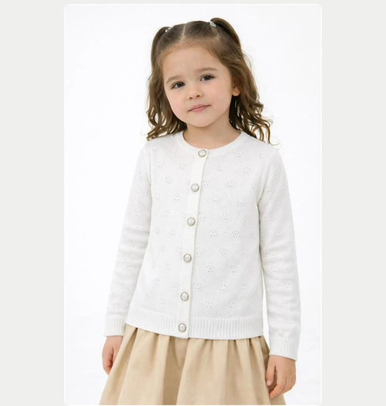 HIRKA 1-2-3-4 YAŞ 2093 KIZ  DAMGA DESENLİ KIZ TRİKO