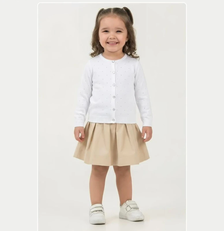 HIRKA 1-2-3-4 YAŞ 2095 KIZ  DELİK DESENLİ KIZ TRİKO