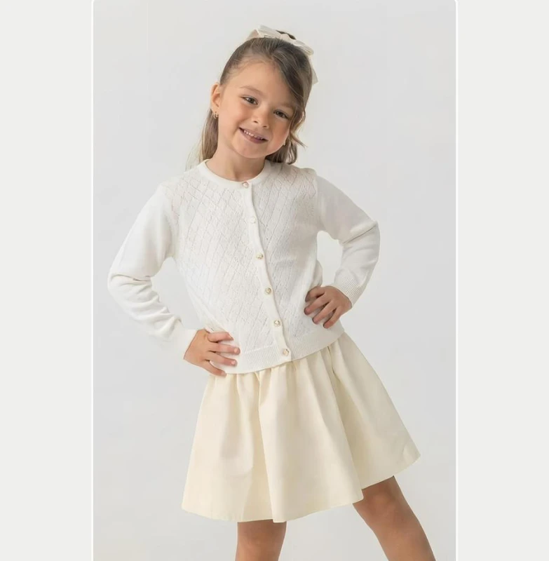 HIRKA 9-10-11-12 YAŞ 2086 KIZ BAKLAVA DESENLİ KIZ TRİKO
