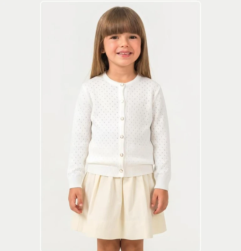 HIRKA 9-10-11-12 YAŞ 2088 KIZ  DÜĞMELİ KIZ TRİKO