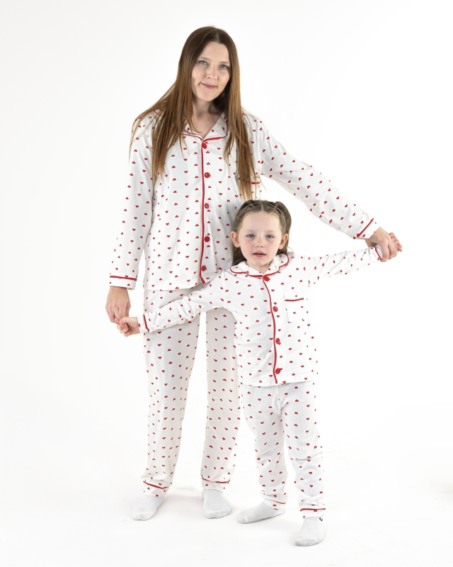 PİJAMA 16-16 YAŞ 3001 KIZ ANNE-KIZ PİJAMA TAKIM S/M/L/XL