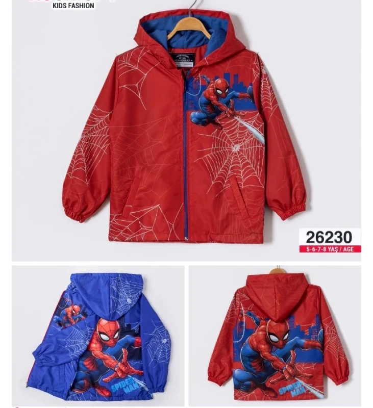 YAĞMURLUK 5-6-7-8 YAŞ 26230 ERKEK SPİDERMAN YAĞMURLUK