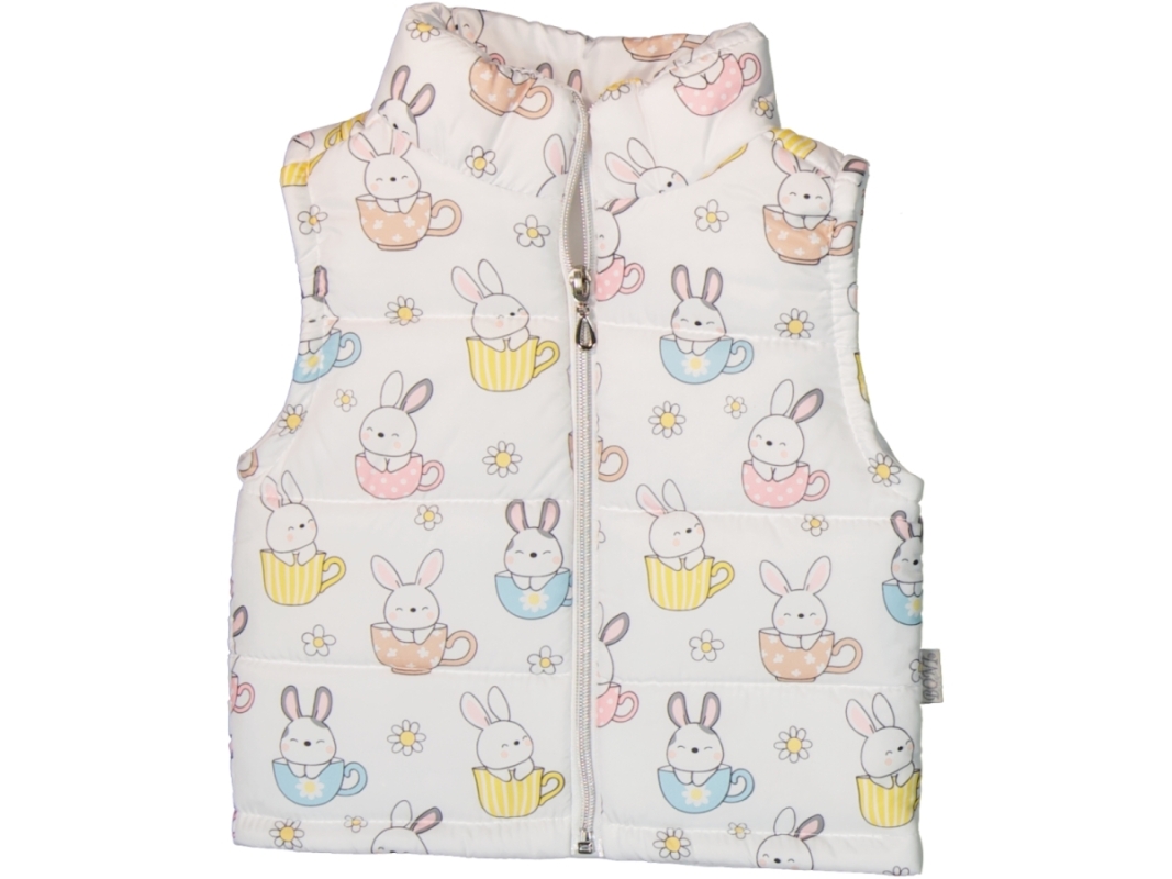 YELEK 1-2-3 YAŞ 287 KIZ YELEK BUNNY