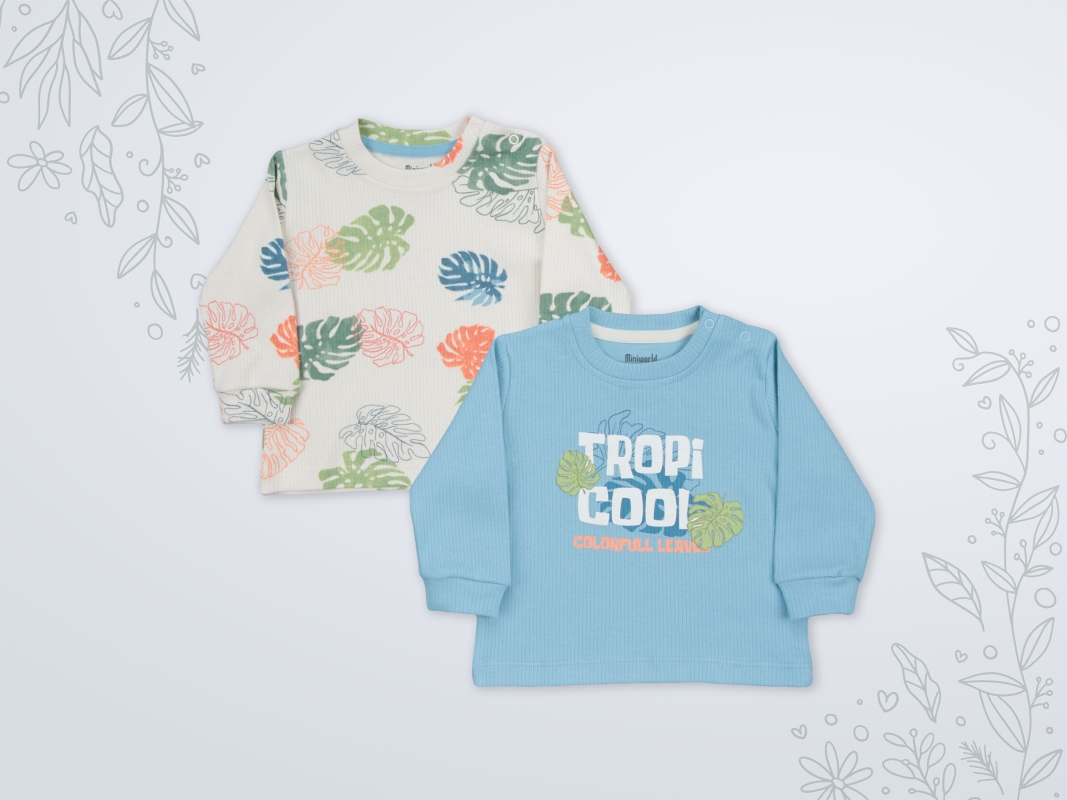 ZIBIN 6-9-12-18 AY 18632 ERKEK ERKEK RAPORLU 2'İN 1 PACK SWEAT