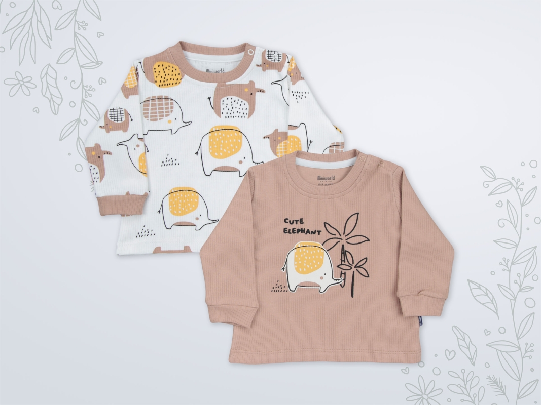 ZIBIN 6-9-12-18 AY 18646 ERKEK ERKEK RAPORLU 2'İN 1 PACK SWEAT