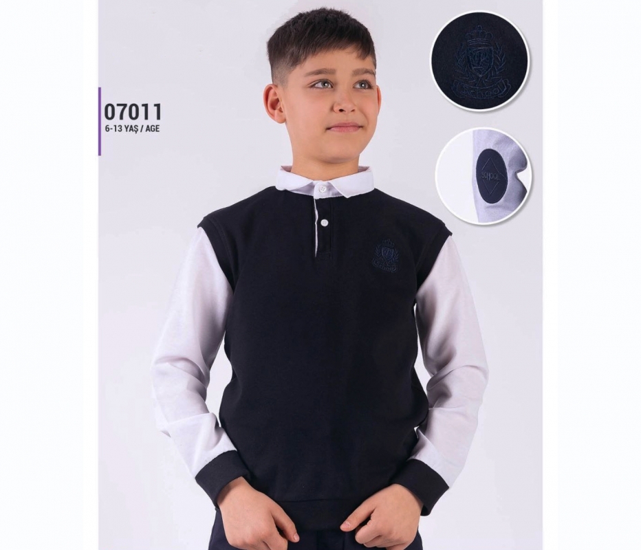 SWEAT 6-8-10-12-14 YAŞ 07011 ERKEK OKUL  GÖMLEK YAKA
