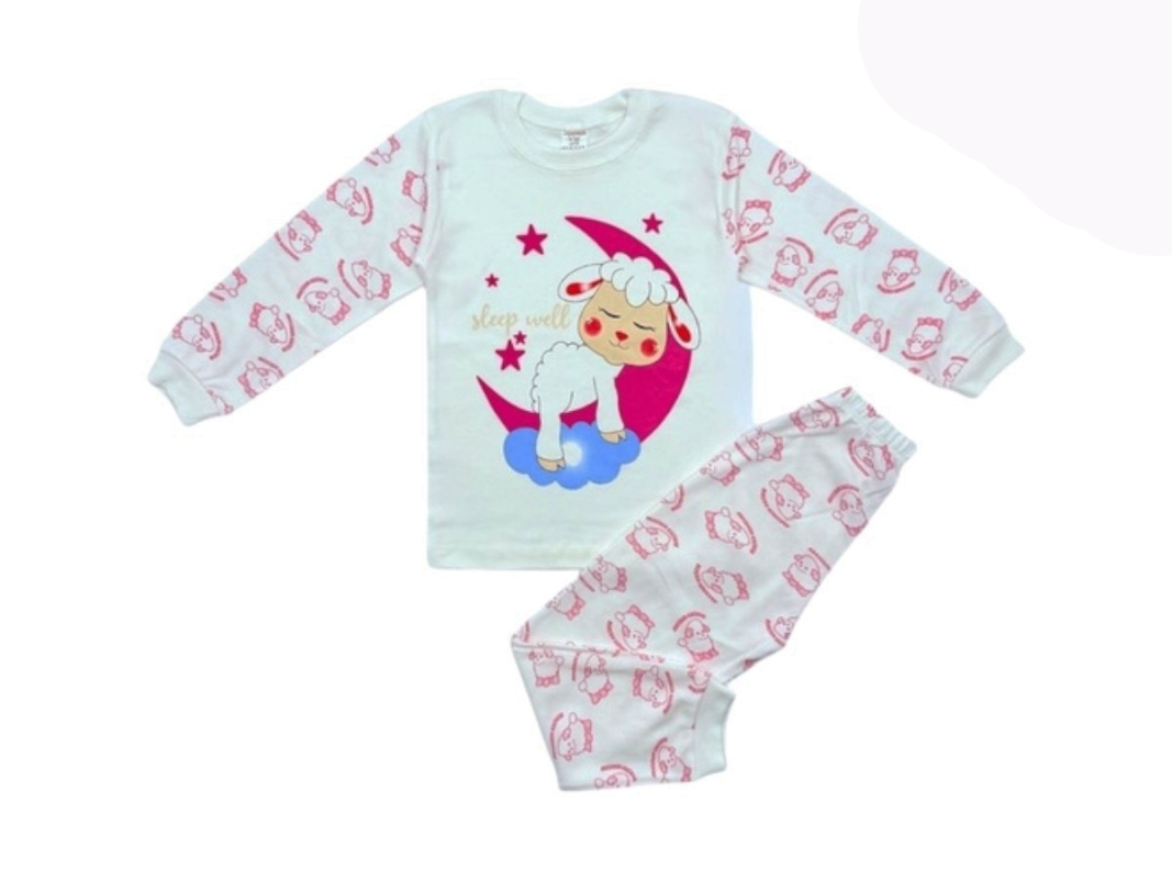 PİJAMA 1-2-3 YAŞ 1506 UNISEX UYKUCU KUZU 1.2.3 YAŞ 2Lİ TAKIM