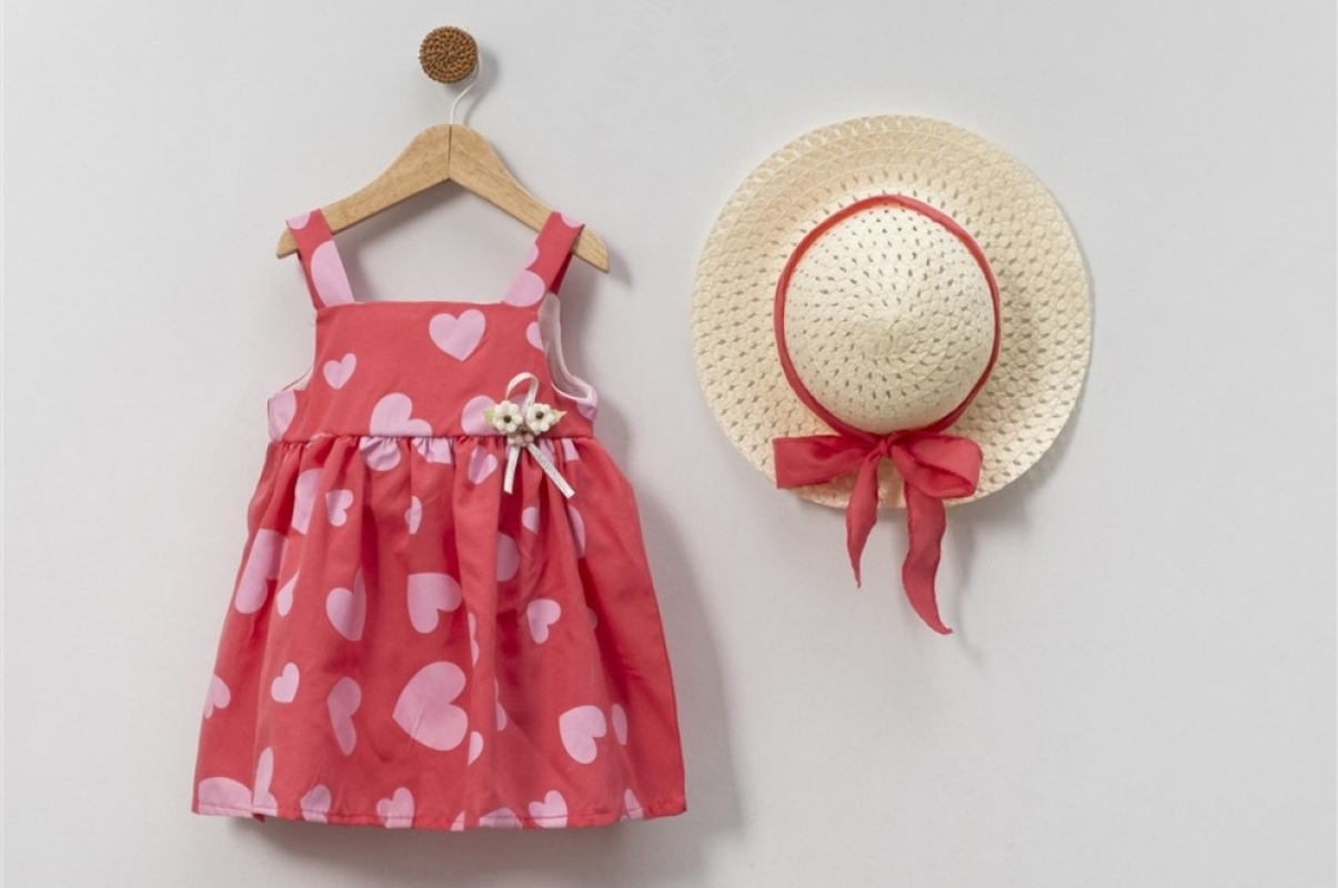 BEBE TK 2-3-4-5 YAŞ 790 KıZ KALPLİ MODEL