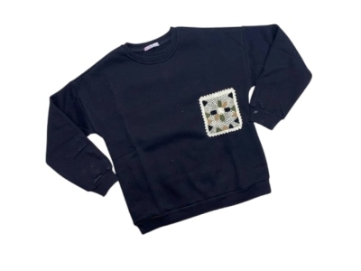 SWEAT 9-10-11-12 YAŞ 12267 KıZ 9-12 YAŞ KIZ SHE ÇİÇEK CEPLİ SWEAT
