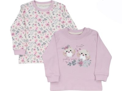 SWEAT 6-9-12-18 AY 18134 KıZ Kız Pretty Birds 4 Beden 2'in 1 Pack Sweat