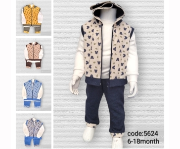 BEBE TK 6-9-12-18 AY 5624 ERKEK WFFL YELEKLİ ÜÇLÜ TK