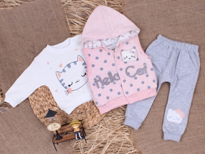 BEBE TK 6-12-18AY AY 1401 KıZ HELLO CAT 3LÜ TKM