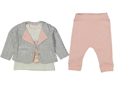 BEBE TK 3-6-9 AY 2122 KıZ B NAKIŞLI 3LÜ CEKET TAKIM
