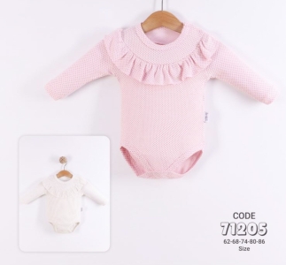 BADİ 3-6-9-12-18 AY 71205 KIZ UZUN KOL BODY