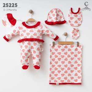 BEBE TK 1-1 AY 25225 KIZ FIRFIRLI KALPLİ BATTANİYELİ 5 Lİ SET