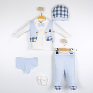 BEBE TK 1-1 AY 3672 KIZ BRODE YAKALI KIZ 5 Lİ SET